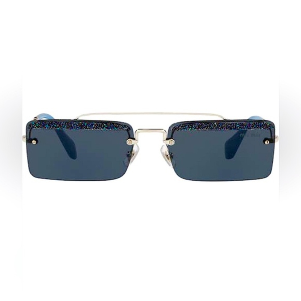 NWT MIU MIU SOCIT 58 mm square lens Sunglasses w/Case GORGEOUS!! And case